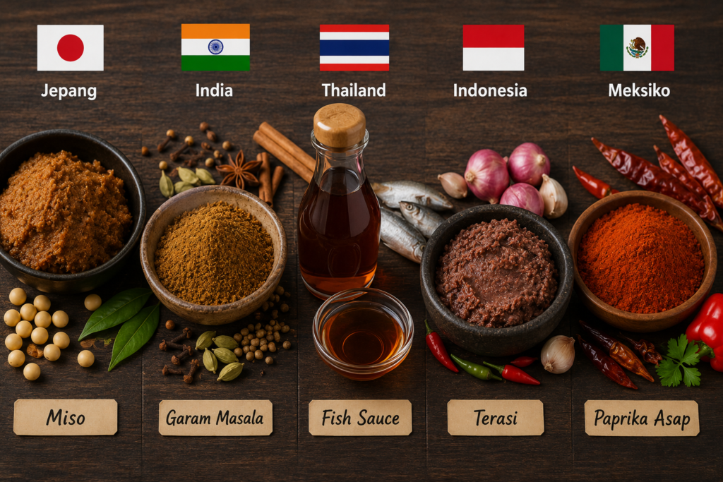 5 negara dengan bumbu masakan paling ikonik di dunia