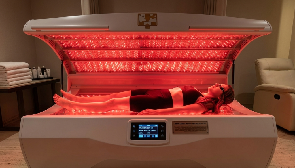 Red light tanning bed