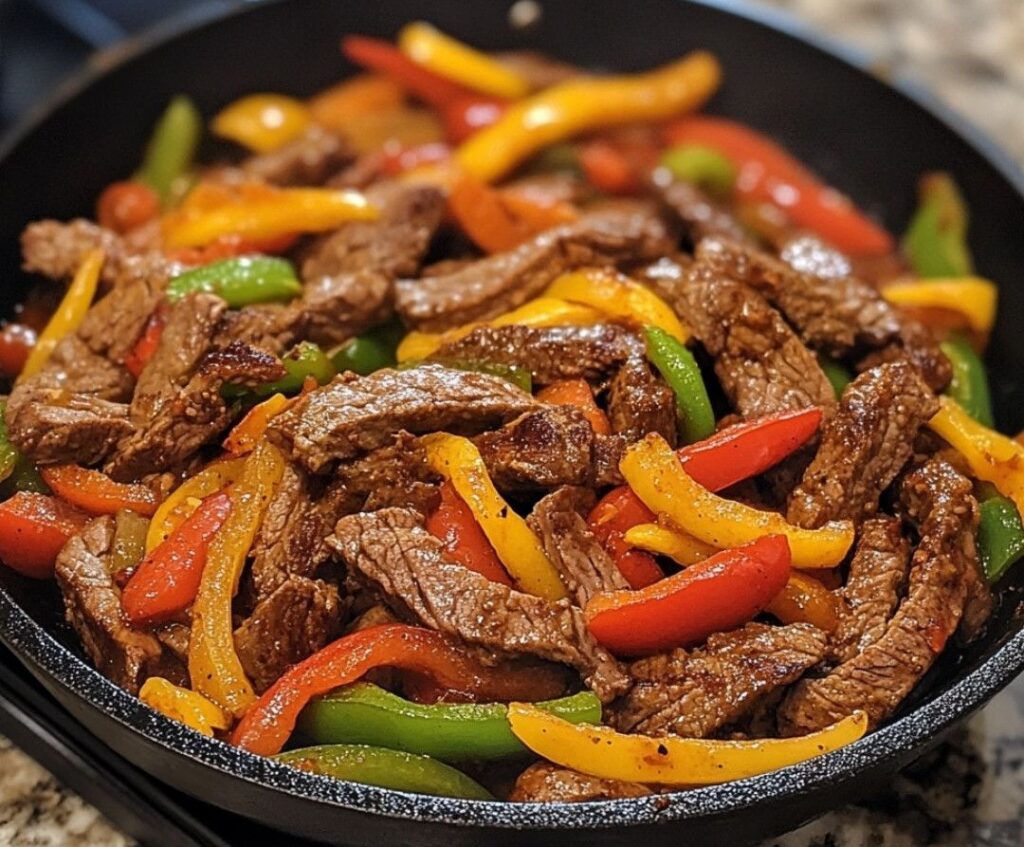 Beef and peppers dishes jadi menu favorit keluarga