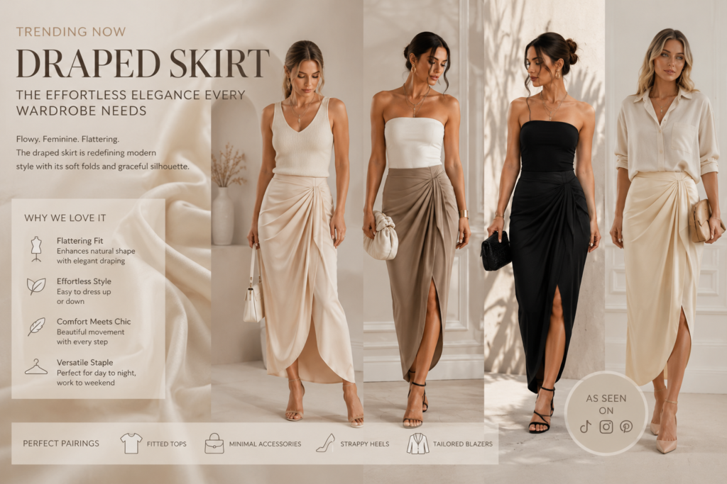 Draped Skirt Jadi Tren Fashion